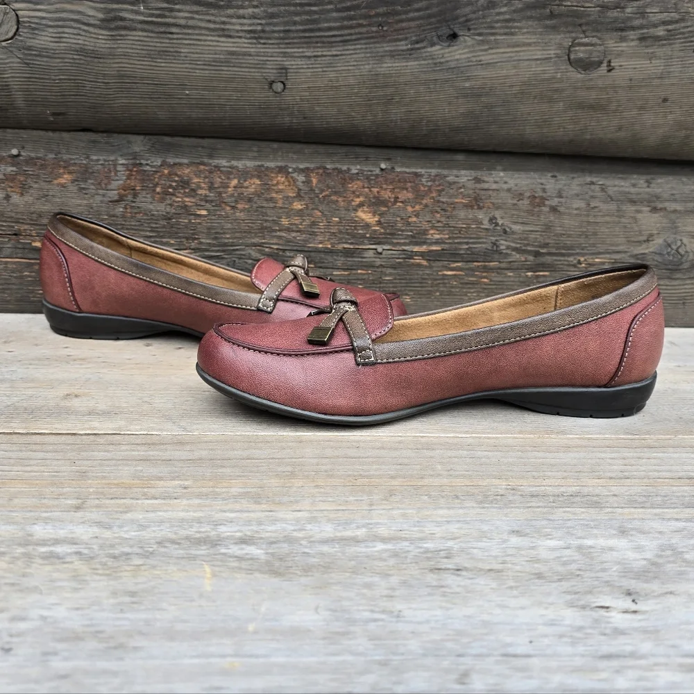 Natural Soul Gracee Classic Minimalist Vegan Leather Comfort Loafers 9M